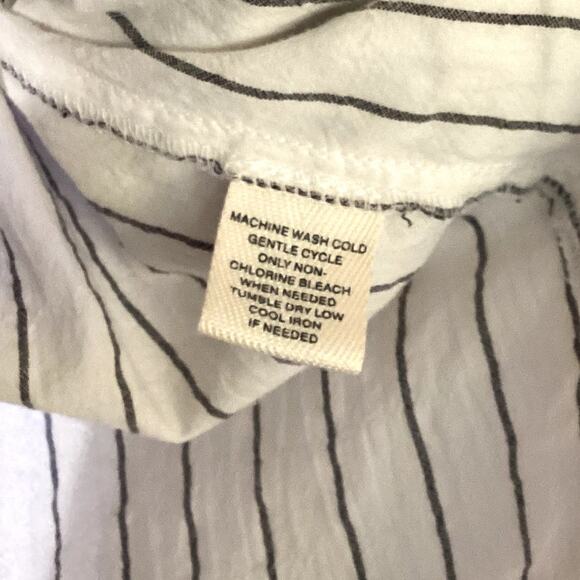 Westbound Women´s Stripe Buttondown cotton Minimalist neutral Top size PL - Picture 9 of 12